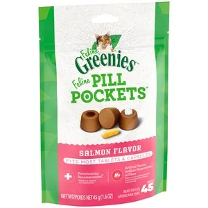 1.6 oz. Greenies Pill Pockets Cat Salmon Treats (45 Count) - Treats